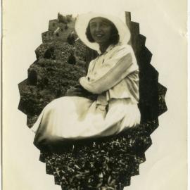 Photograph of unidentified woman in white