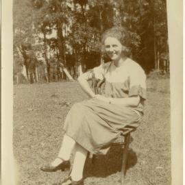 Portrait of unidentified seated woman