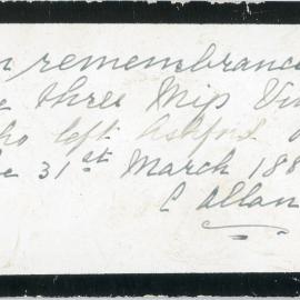 Remembrance card by C. Allan