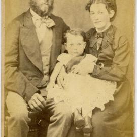 Carte de Visite of an unidentified family of three.