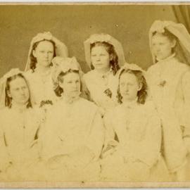 Carte de visite of Six Bridesmaids