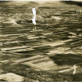 Aerial photography near Le Hamel, France, 1918