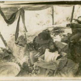 Photo of a pile of soldier's equipment
