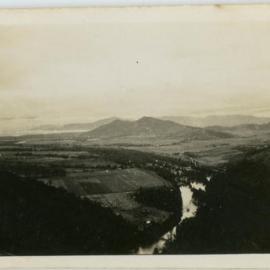 Overlooking river and fields, near Cairns