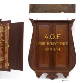 Honour Board, Court Benevolence No. 9004, AOF, 1920-1977