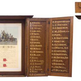 Honour board for the Pride of Kogarah Lodge No. 8855, GUOOF, Est. 1911