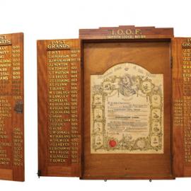 Honour board for the I.O.O.F. Griffith Lodge No. 184, 1920-1978