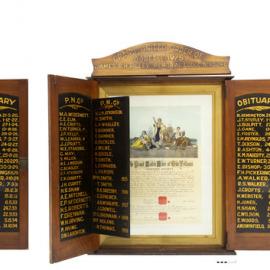 Honour board for the GUOOF James R H Ridley Memorial Lodge, 1920-1945