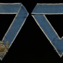 Blue masonic collar with PS [Principal Sojourner]