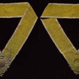 Yellow masonic collar with P.S. [Principal Sojourner]