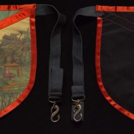 Masonic Apron, 20th c reproduction of 18th Century French apron.