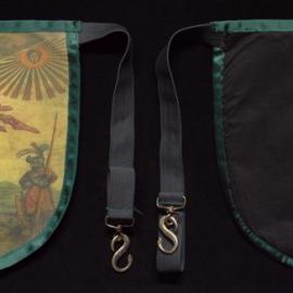 Masonic Apron 20th c reproduction of 18th Century French apron