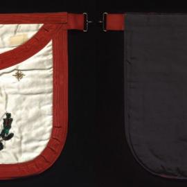 Masonic Scottish Rite, apron with pelican and crucifix design
