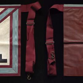 Masonic apron with three tau symbols