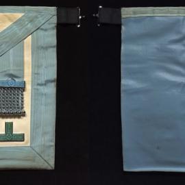 Masonic apron with tau, square and compass 
