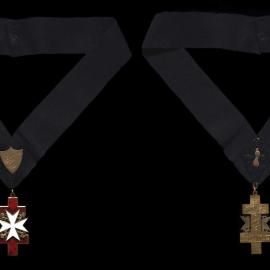 Knights Templar Preceptory of Granville, pendant for W Haworth