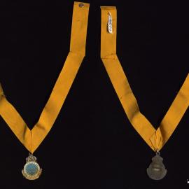 Masonic Youth Welfare Fund, NSW, pendant on yellow ribbon