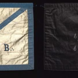 Masonic Apron, M and B three dots, skull and cross bones 