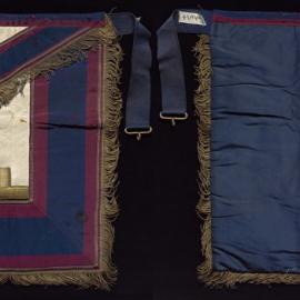 Masonic apron, three Tau symbols and DORSET