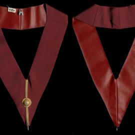 [Royal Arch Chapter Officer], maroon collar with gold detail