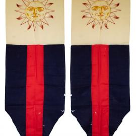 Banner, Masonic, lodge, sun face