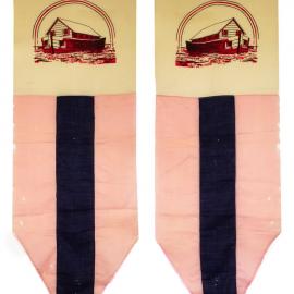 Large masonic lodge banner with Noahs Ark
