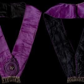 Ancient Independent Order of Odd Fellows, purple sash, W