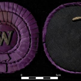 Ancient Independent Order of Odd Fellows, purple rosette fittings with W
