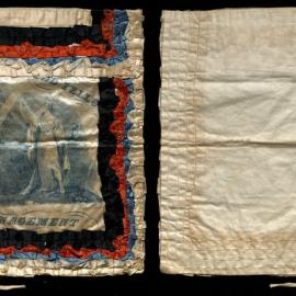 GUOOF Committee of Management, white apron with black, red, blue, white edge