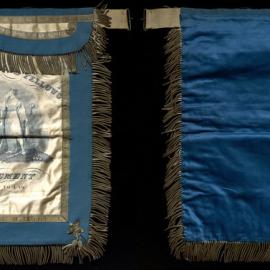 GUOOF Committee of Management, white apron, blue and gold detail
