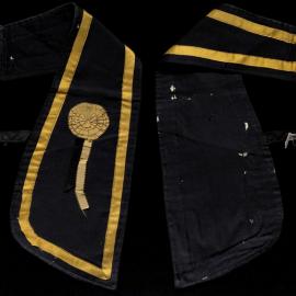 Collar, GUOOF, black with yellow detail