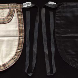 M.U.I.O.O.F. apron with striped ribbon edge