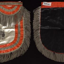 M.U.I.O.O.F., white apron with red and silver detail