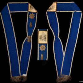 M.U.I.O.O.F., blue sash with colourful patch