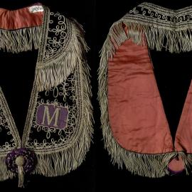 M.U.I.O.O.F. purple collar with ornate silver detail, P.D.M.