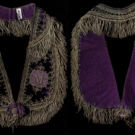 M.U.I.O.O.F. purple collar with ornate silver detail, D.M.