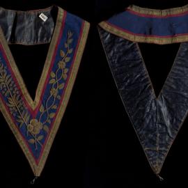 Collar, [Order of the Eastern Star], with acacia and forget-me-not flowers