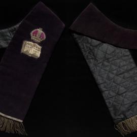 Purple velvet Past Master collar for the Protestant Alliance Friendly Society
