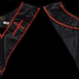 Collar, [R.B.P], black with red trim, red crucifix