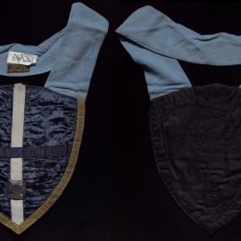 Collar, blue shield shape panel, with crown and crucifix