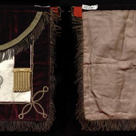 Apron, Royal Antediluvian Order of Buffaloes, red velvet