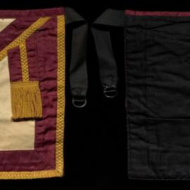 Apron, Royal Antediluvian Order of Buffaloes, CP, gold thread detail