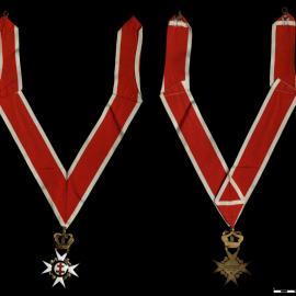 Medallion, Knights Templar, Gordan J Row, Preceptor and Prior, Newcastle, 1986-1987