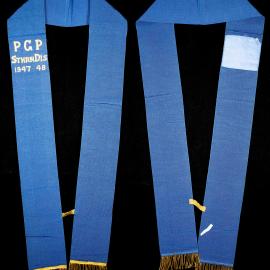 Sash, Royal Antediluvian Order of Buffaloes, P.G.P. Southern District, 1947-1948
