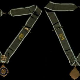 Green collarette, [Kangaroo (1st) Degree'], R A O Buffaloes, G L E