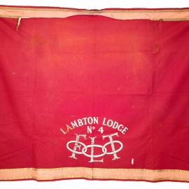 Lodge cloth, Lambton Lodge No. 4, red