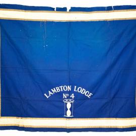 Lodge cloth, Lambton Lodge No. 4, blue