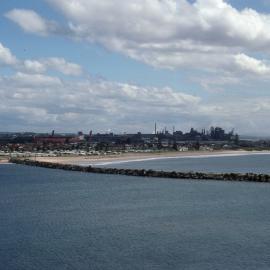 Shipwreck Walk, Stockton, NSW, with Kooragang Island at the rear