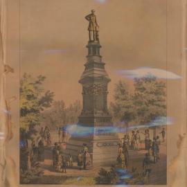 Print, Ridgely Monument, Baltimore, 1886
