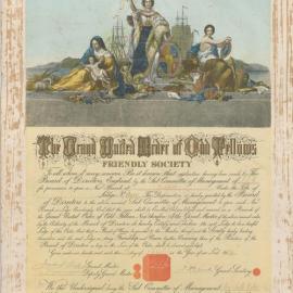 Certificate, Campsie Lodge, Grand United Order of Odd Fellows Friendly Society, 1924